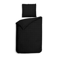 BETTWÄSCHE 2-teilig Diamante Makosatin  - Schwarz, Basics, Textil (155/220cm)