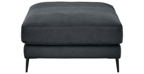 HOCKER Feincord Anthrazit  - Anthrazit/Schwarz, Design, Textil/Metall (90/43/90cm) - Dieter Knoll