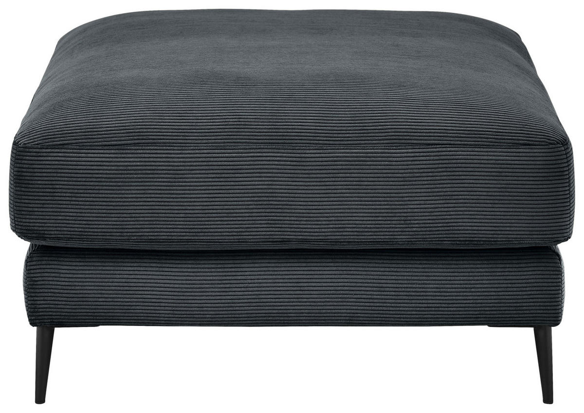 HOCKER in Textil Anthrazit  - Anthrazit/Schwarz, Design, Textil/Metall (90/43/90cm) - Dieter Knoll