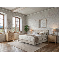 BOXSPRINGBETT 180/200 cm  in Creme  - Creme/Schwarz, MODERN, Holzwerkstoff/Textil (180/200cm) - MID.YOU