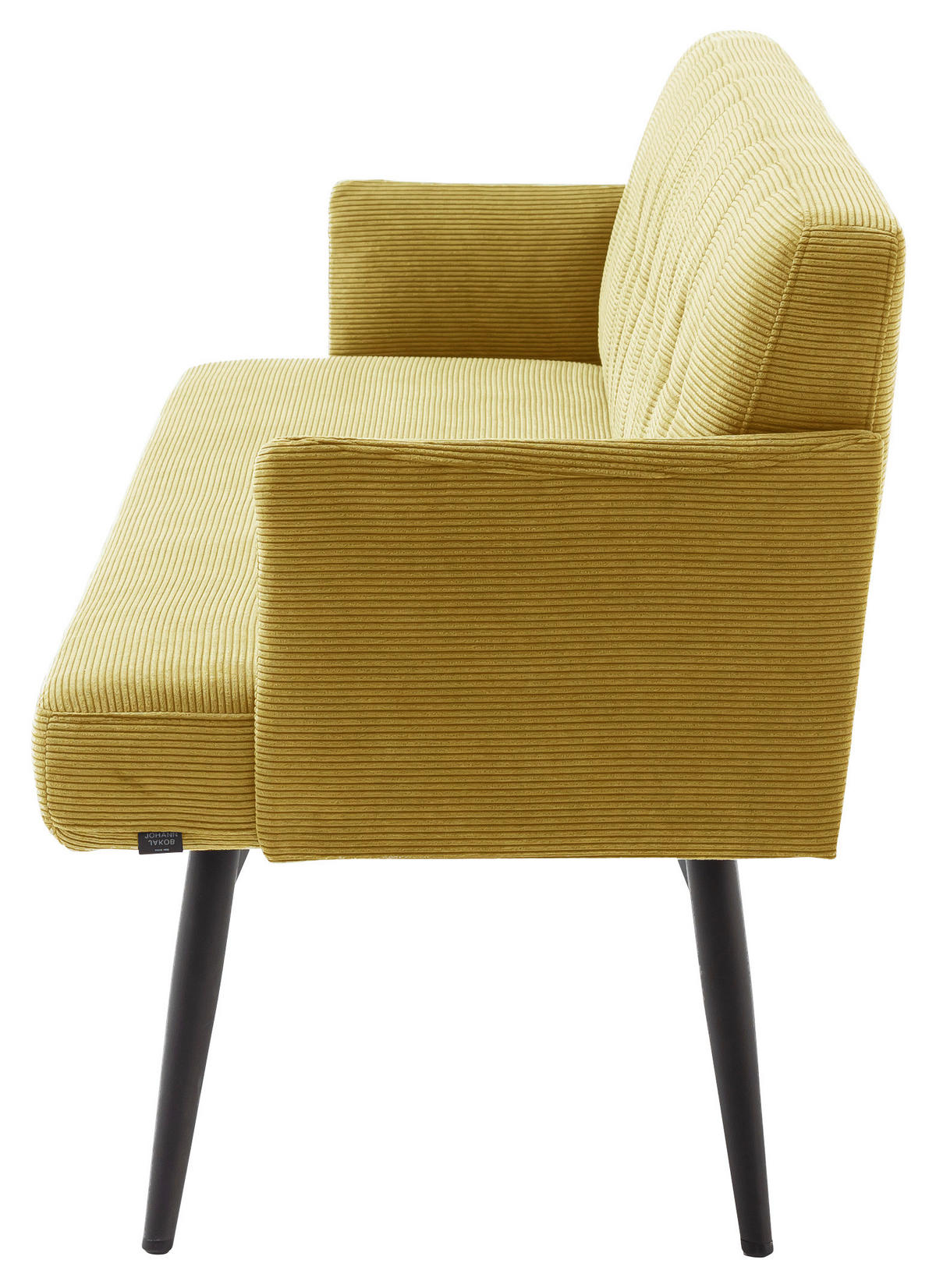SITZBANK 206/85/69 cm Cord Gelb, Grün Metall  - Gelb/Schwarz, Design, Textil/Metall (206/85/69cm) - Johann Jakob