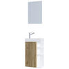 GÄSTEBAD - Honigeiche/Weiss, Modern, Glas/Keramik (40cm) - MID.YOU