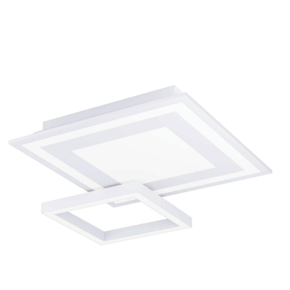 STROPNÉ SVIETIDLO, 45/45/7 cm - biela, Design, kov/plast (45/45/7cm) - Eglo