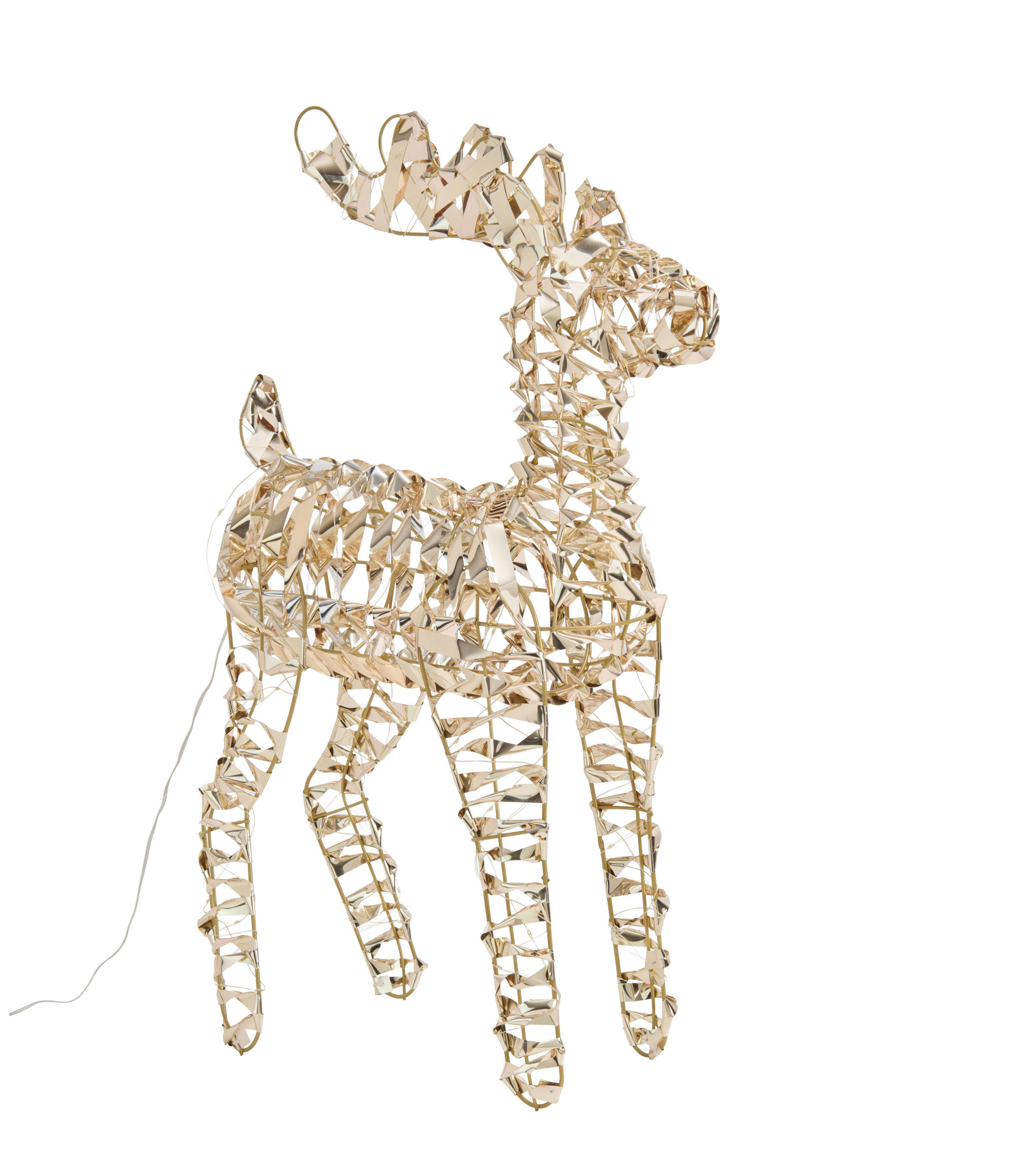 LED-DEKOLEUCHTE  - Goldfarben, KONVENTIONELL, Kunststoff (18/65/130cm)