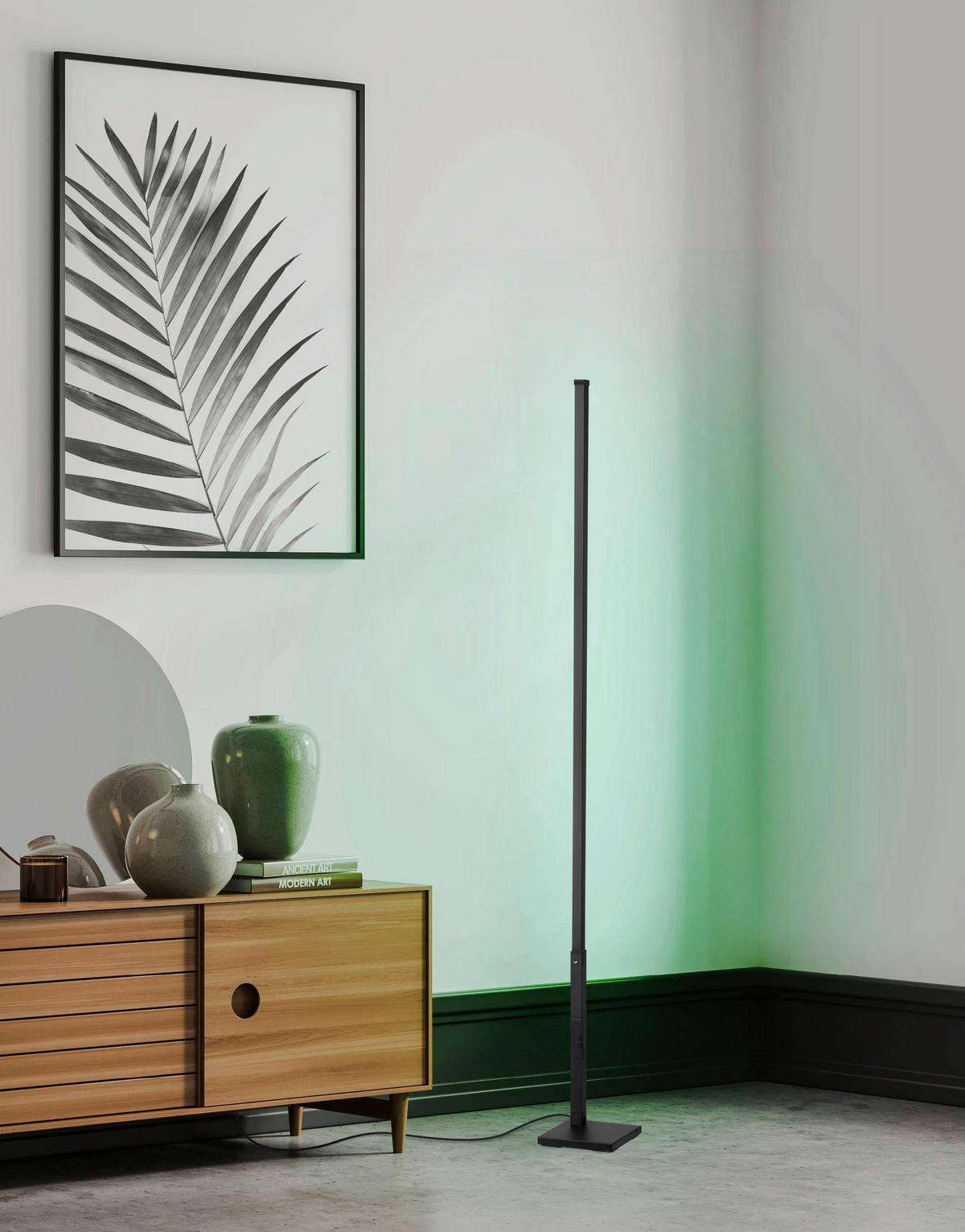 STEHLEUCHTE 2/2/150 cm    - Schwarz/Weiß, Basics, Kunststoff/Metall (2/2/150cm) - Eglo