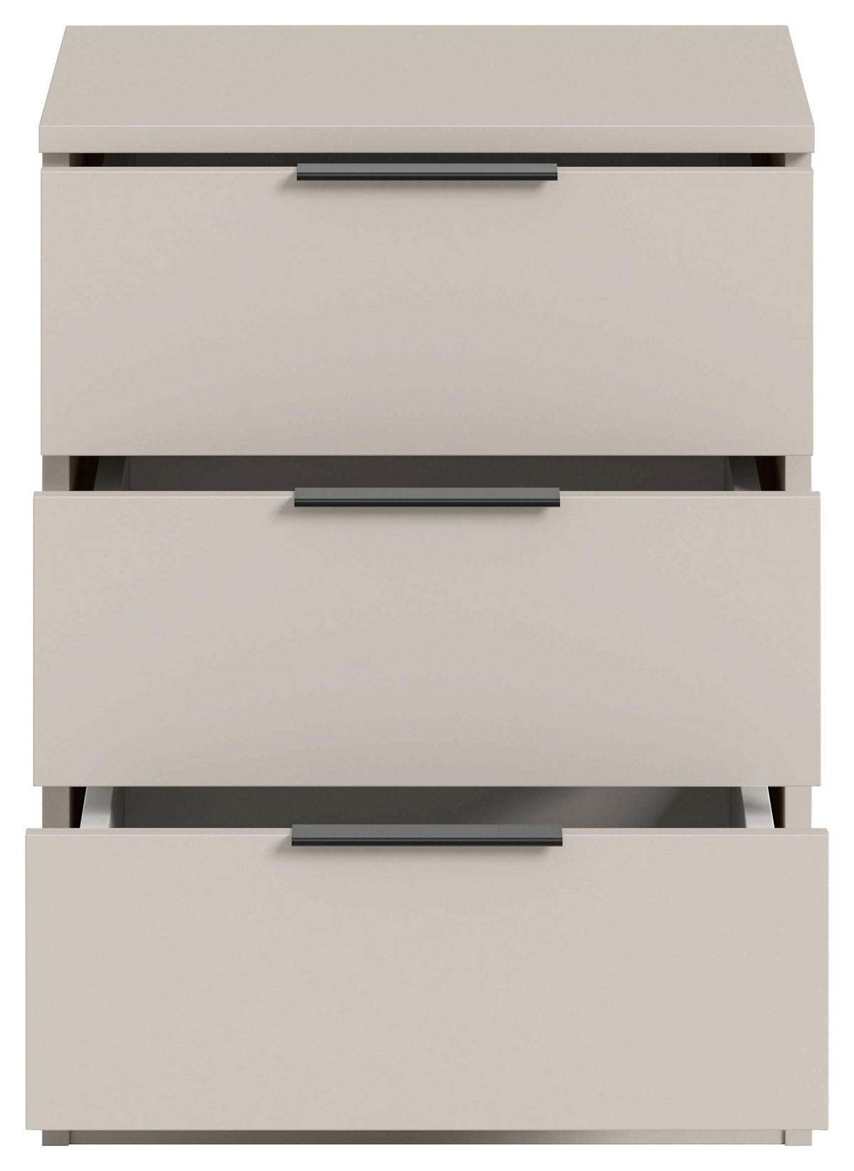 NACHTSCHRANK 45/60/40 cm  - Kaschmir/Schwarz, MODERN, Holzwerkstoff/Kunststoff (45/60/40cm) - Livetastic
