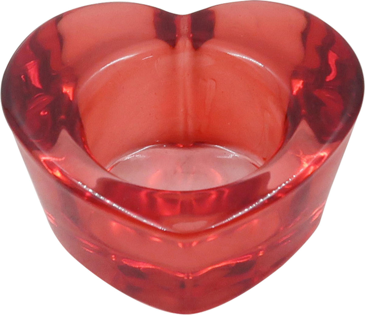 TEELICHTGLAS - Rot, Basics, Glas (8/4cm) - Ambia Home