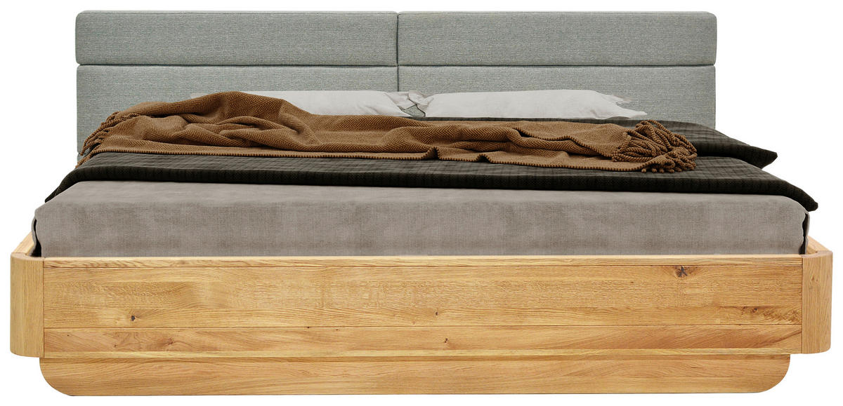 BETT - Beige/Naturfarben, MODERN, Holz (200/200cm) - MID.YOU