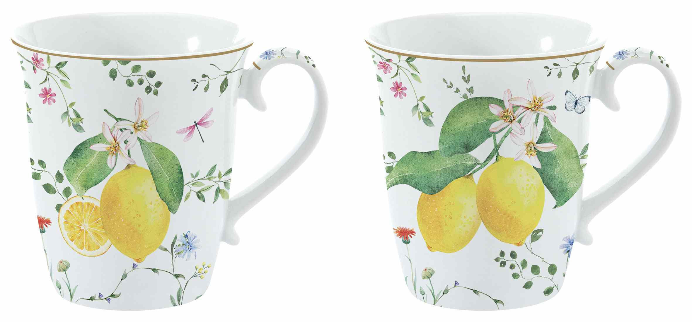 SET SKODELIC ZA KAVO      2-delni   - rumena/zelena, Basics, keramika (11.5/8.5/9.5cm)