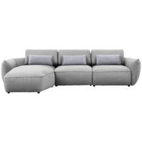 ECKSOFA  in Chenille Greige  190/340 cm  - Greige/Silberfarben, Design, Kunststoff/Textil (190/340cm) - Belluti