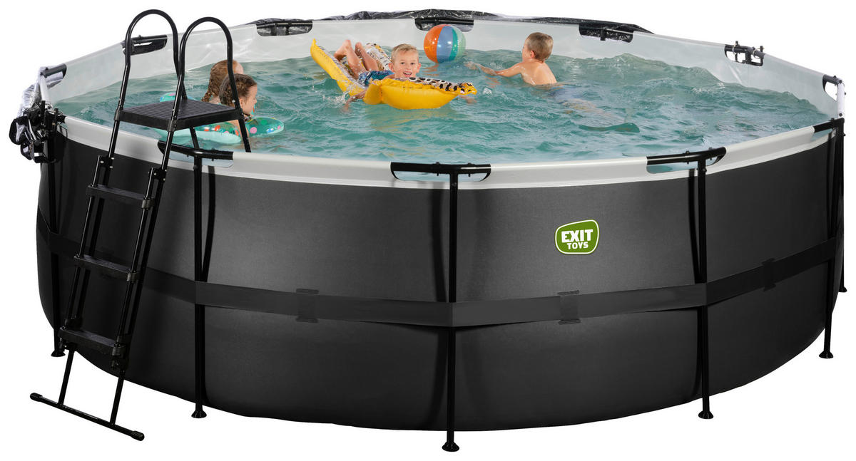 POOL 427/122 cm  - Anthrazit, Konventionell, Kunststoff/Metall (427/122cm) - EXIT Toys