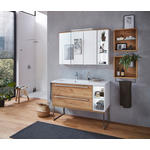 FUßGESTELL  in 2/33,5/48 cm  - Schwarz/Alufarben, Design, Metall (2/33,5/48cm) - Dieter Knoll