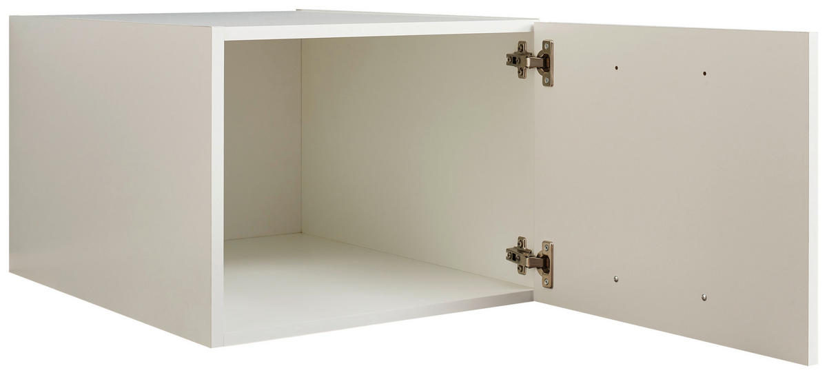 AUFSATZSCHRANK 50/38/67,5 cm   - Silberfarben/Weiß, Design, Holzwerkstoff/Metall (50/38/67,5cm)