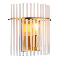 VÄGGLAMPA 25/12,5/26 cm   - klar/guldfärgad, Klassisk, metall/glas (25/12,5/26cm) - Globo