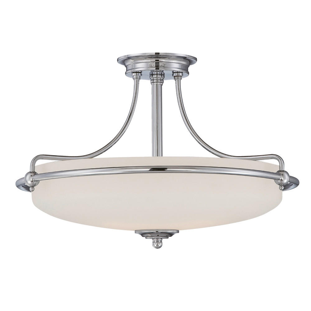 DECKENLEUCHTE  53.3/35.6 cm    - Nickelfarben, Konventionell, Glas/Metall (53.3/35.6cm) - Elstead Lighting