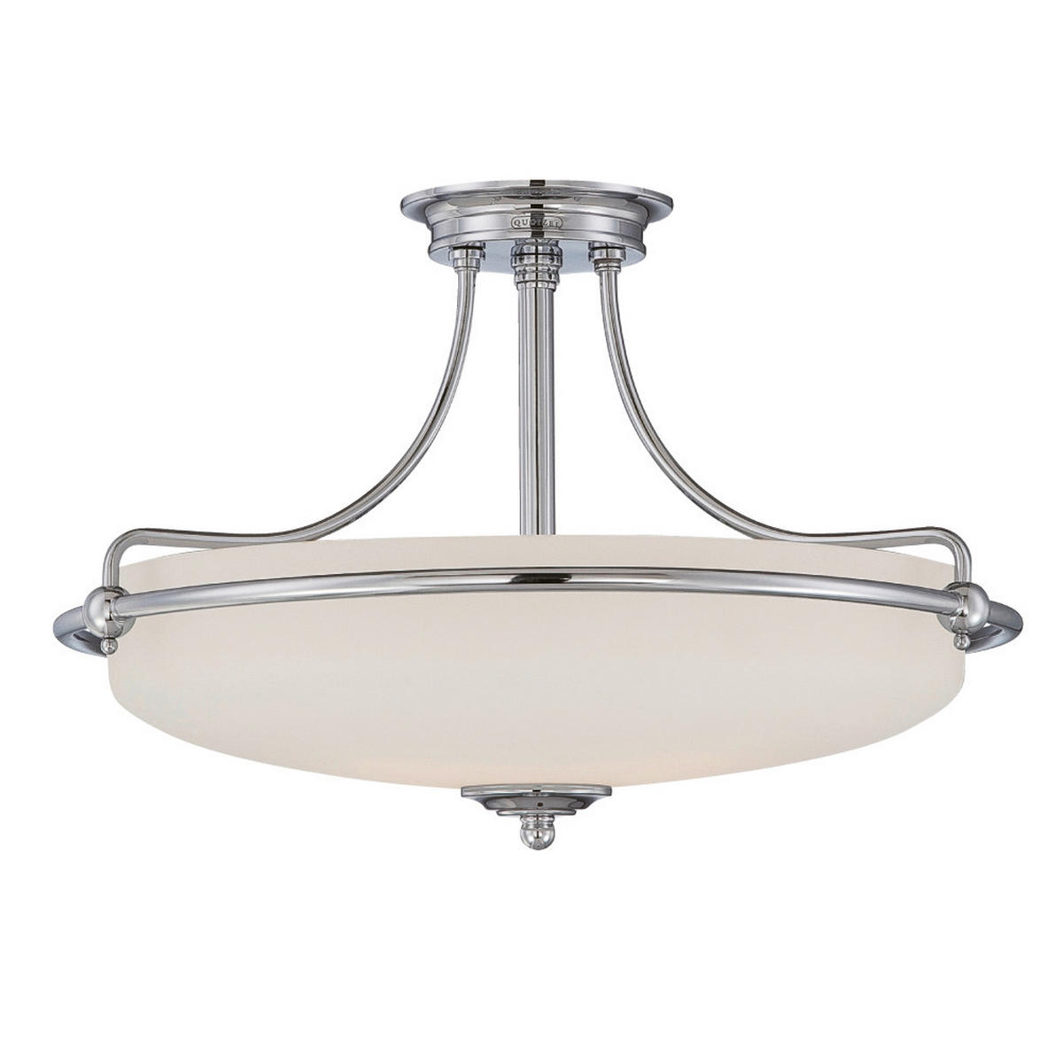 DECKENLEUCHTE  53.3/35.6 cm    - Nickelfarben, Konventionell, Glas/Metall (53.3/35.6cm) - Elstead Lighting