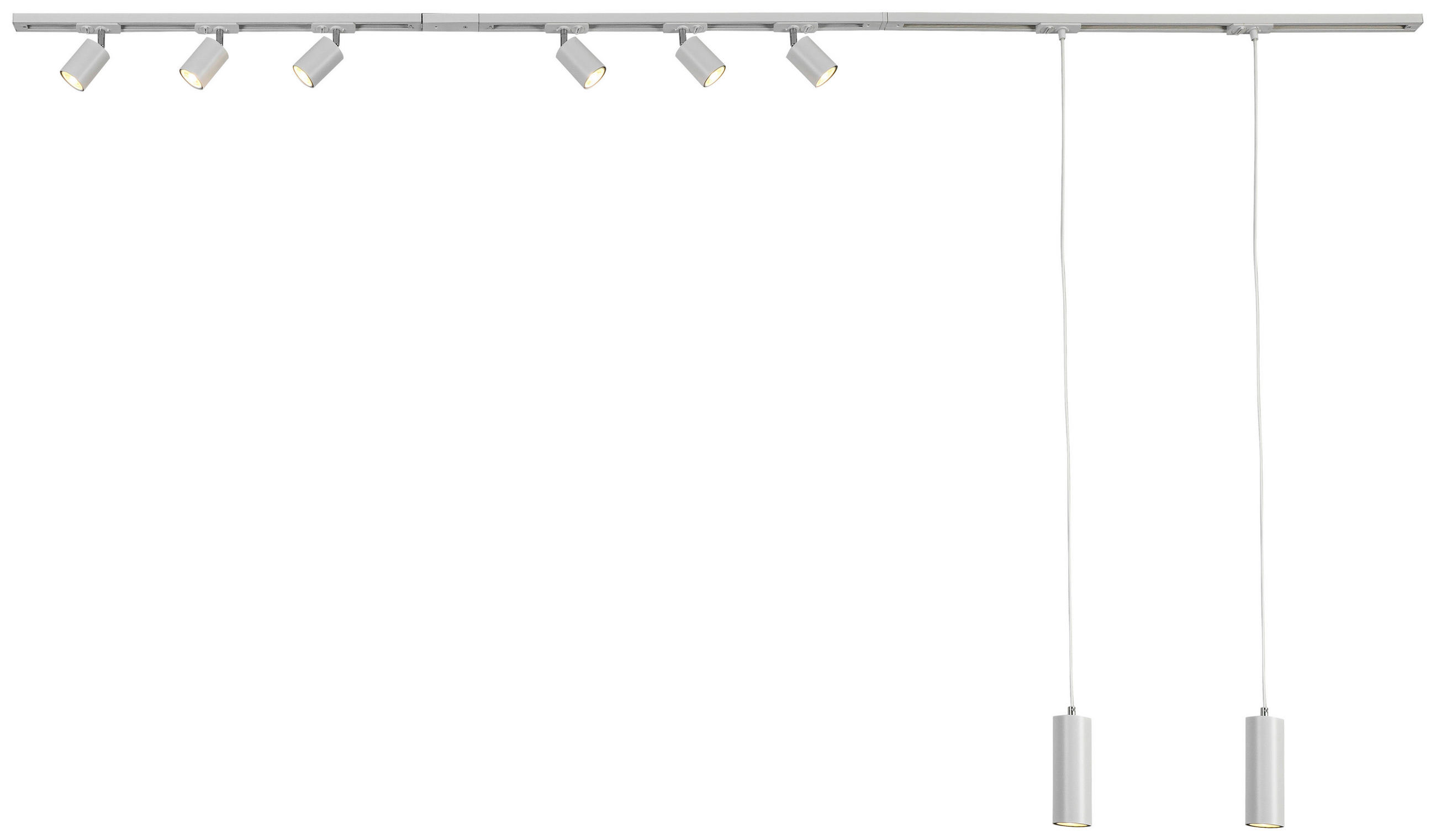 DECKENLEUCHTE 262 cm   - Weiß, Trend, Kunststoff/Metall (262cm) - Novel