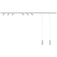 DECKENLEUCHTE 262 cm   - Weiß, Trend, Kunststoff/Metall (262cm) - Novel