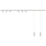 SCHIENENSYSTEM - Chromfarben/Weiß, Trend, Kunststoff/Metall (262cm) - Novel