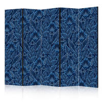 PARAVENT - Blau/Dunkelblau, Basics, Textil (225/172/3cm) - artgeist