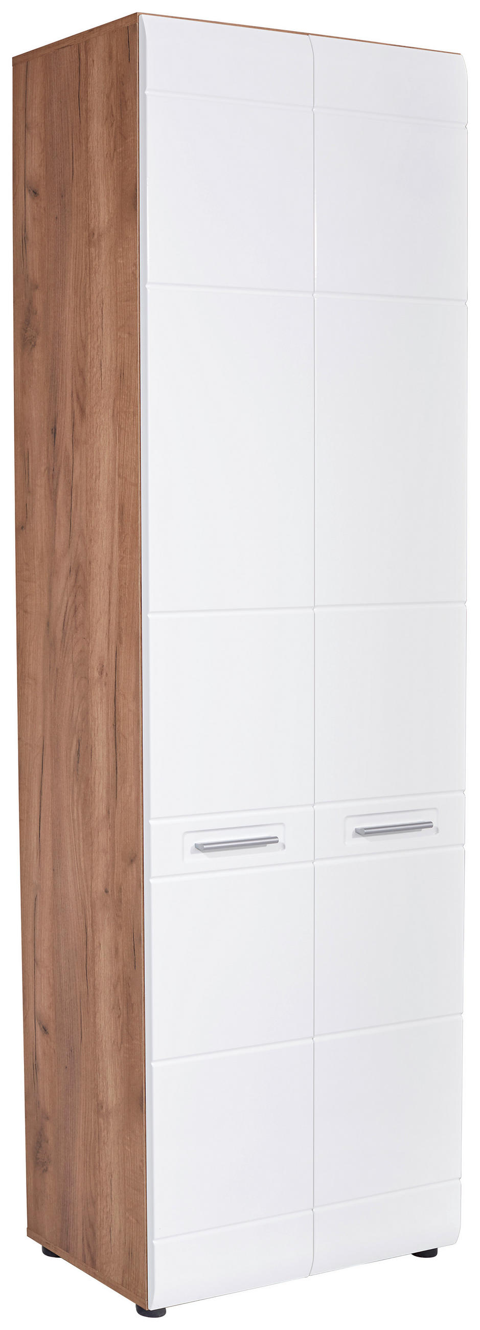 ORMAR GARDEROBNI  bijela, boje hrasta  - bijela/boje hrasta, Design, drvni materijal/plastika (66,8/205,7/37cm) - Xora