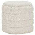 HOCKER Vliesstoff, Bouclé Weiß  - Weiß, Trend, Textil (41/39/46cm) - Xora