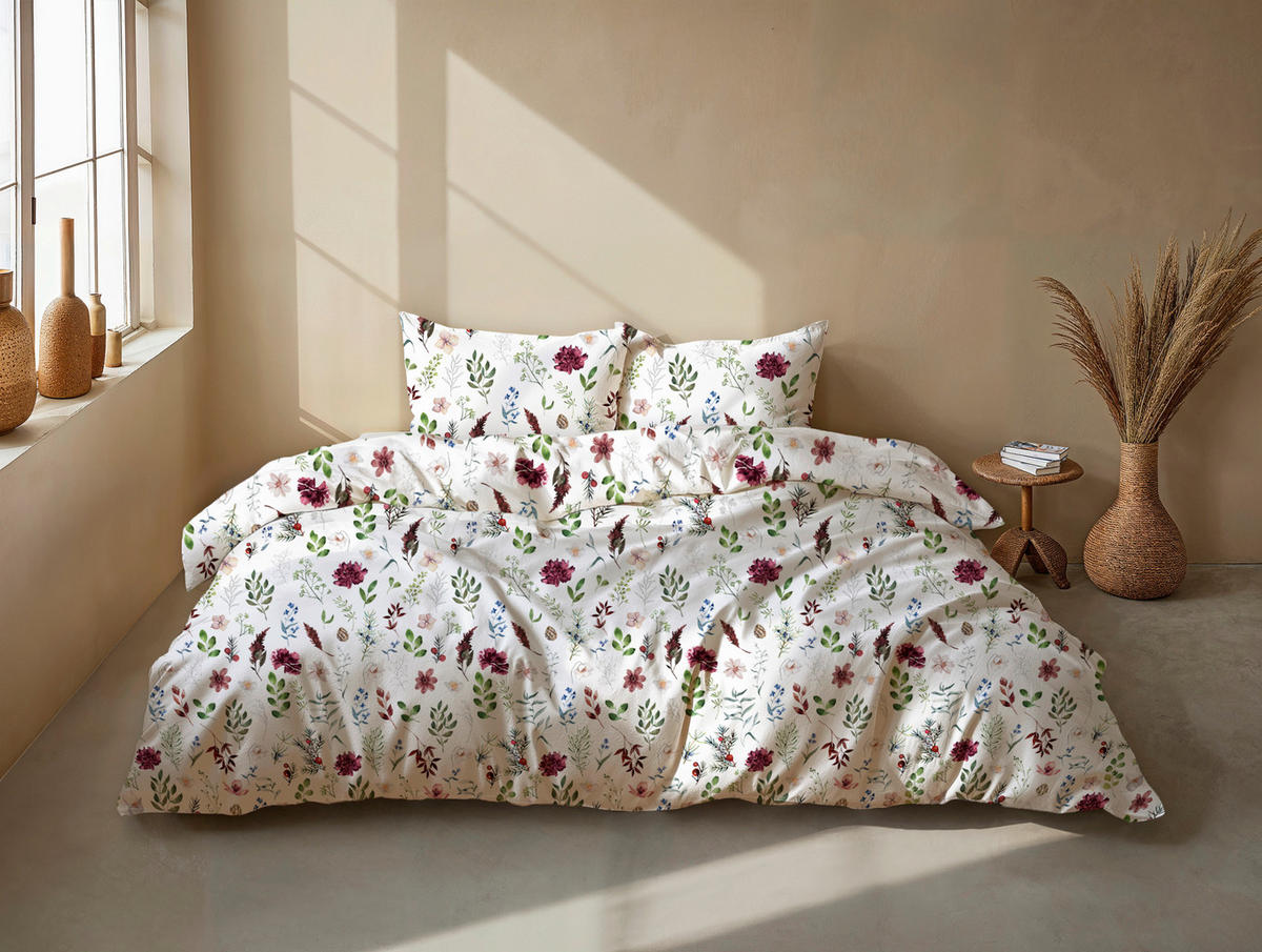 BETTWÄSCHE Celeste Flanell 155/220 cm  - Weiß, Basics, Textil (155/220cm)