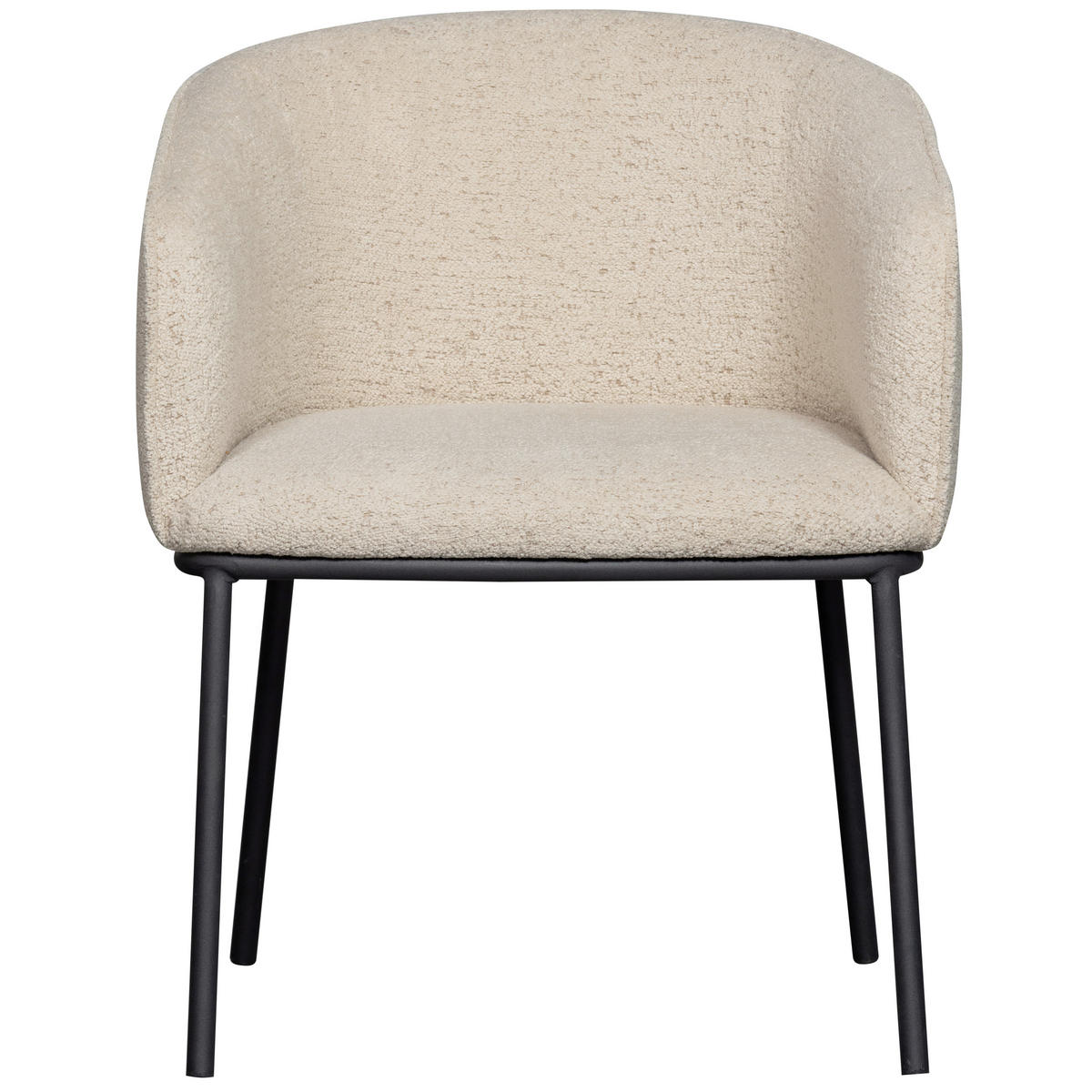 ARMLEHNSTUHL  ,  , Bouclé  ,  - Schwarz/Naturfarben, Design, Textil/Metall (61/77/63cm) - Livetastic