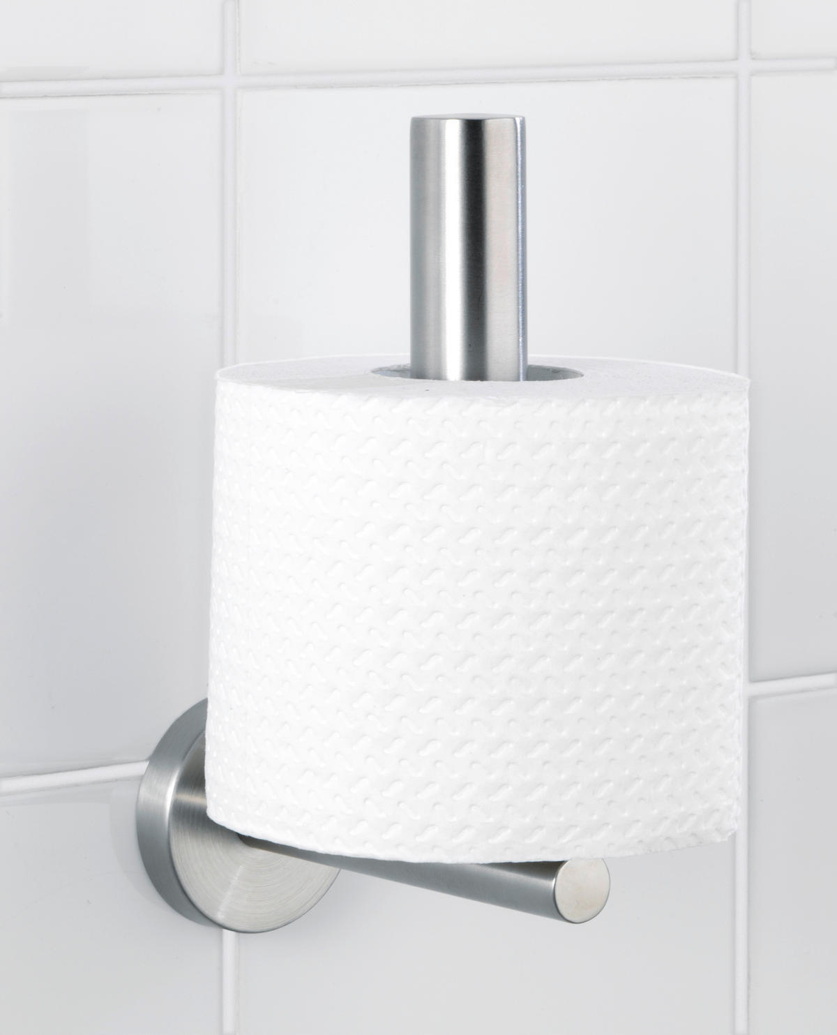 TOILETTENPAPIERHALTER - Edelstahlfarben, Basics, Metall (8/18/12,5cm) - Wenko