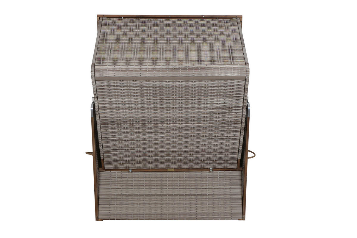 STRANDKORB - Blau/Weiß, KONVENTIONELL, Holz/Kunststoff (130/80/165cm) - Siena Garden