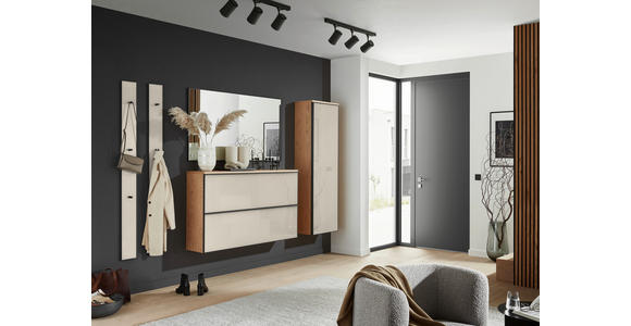 GARDEROBENSCHRANK  in 54/170/31 cm  - Eichefarben/Anthrazit, Design, Glas/Holz (54/170/31cm) - Dieter Knoll