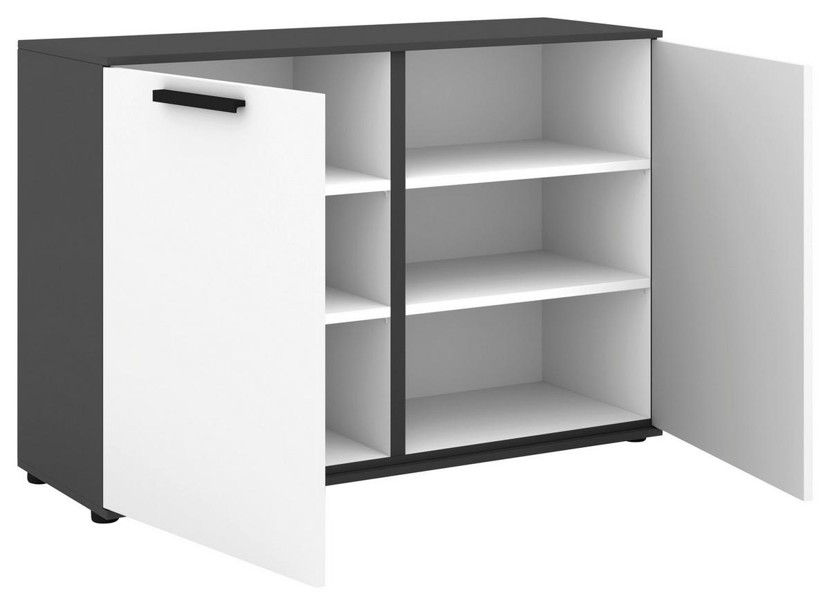 SIDEBOARD  120/82,5/46 cm  - Dunkelgrau/Anthrazit, Design, Holzwerkstoff/Kunststoff (120/82,5/46cm) - Musterring