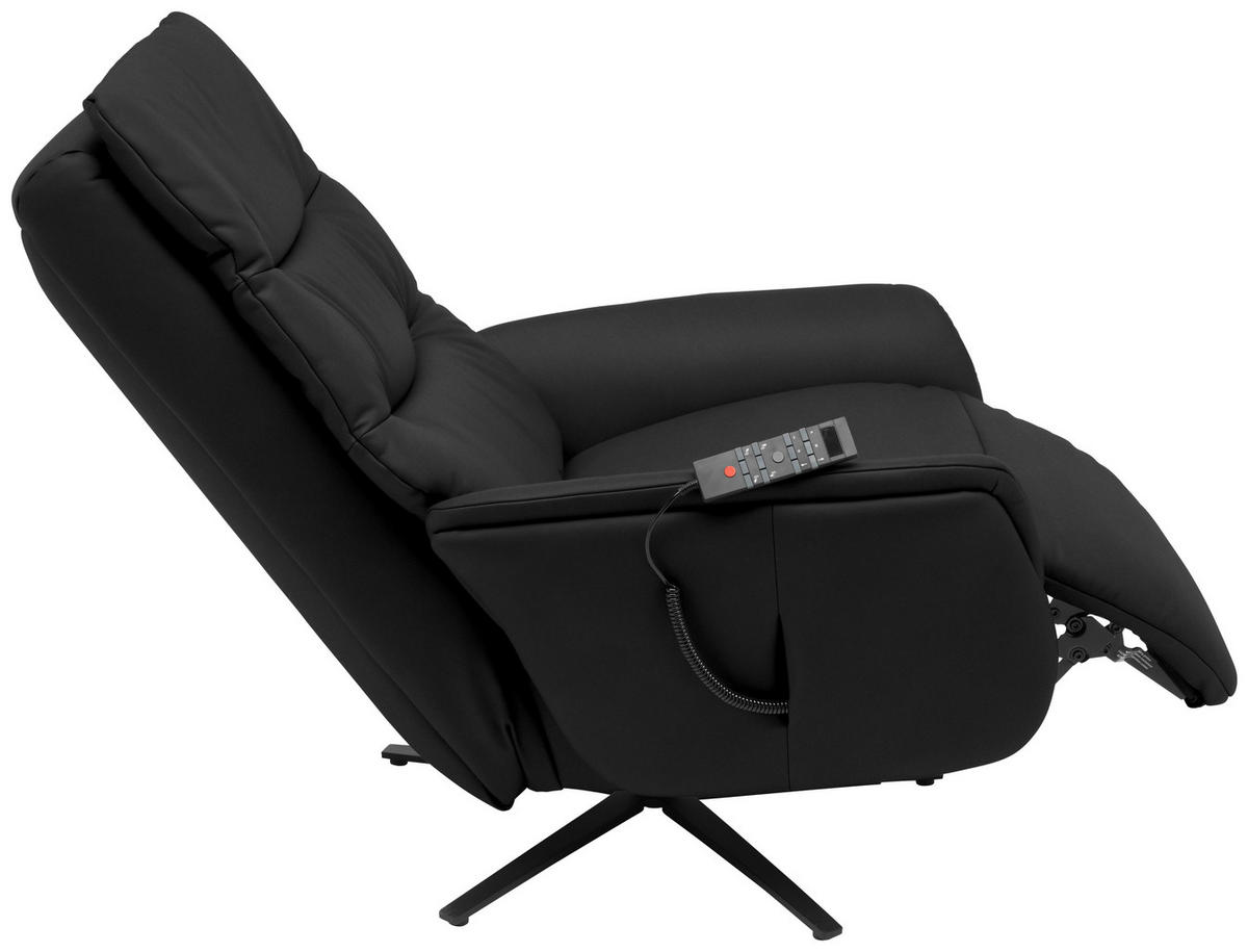 MASSAGESESSEL Echtleder Grau    - Anthrazit/Grau, KONVENTIONELL, Leder/Metall (74/114/97cm) - Himolla