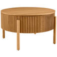 COUCHTISCH Eiche furniert, massiv 75/75/42 cm rund Naturfarben  - Eichefarben/Naturfarben, Natur, Holz/Holzwerkstoff (75/75/42cm) - Waldwelt