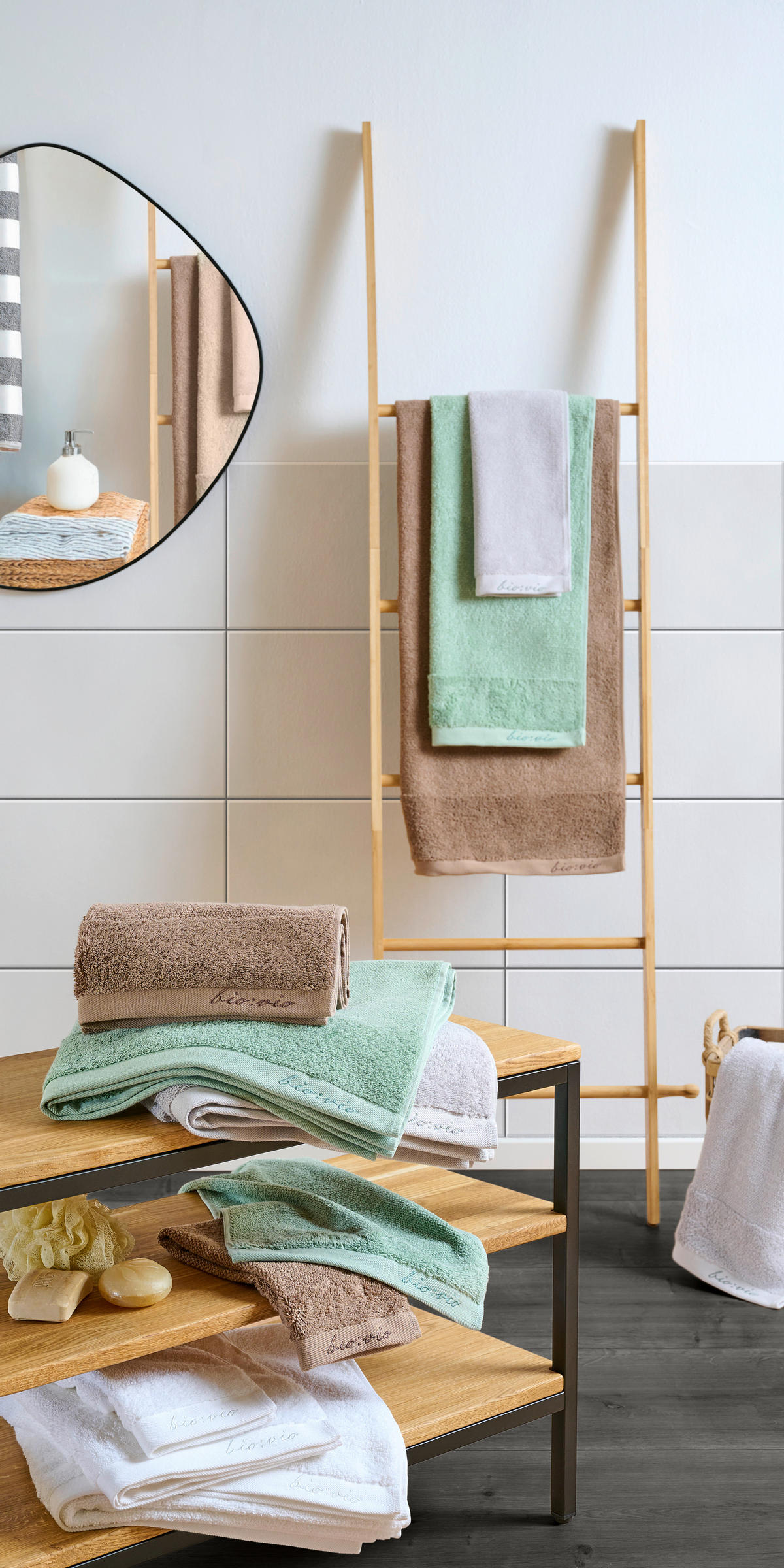 KÉZTÖRLŐ 50/100 cm fehér  - fehér, Natur, textil (50/100cm) - Bio:Vio