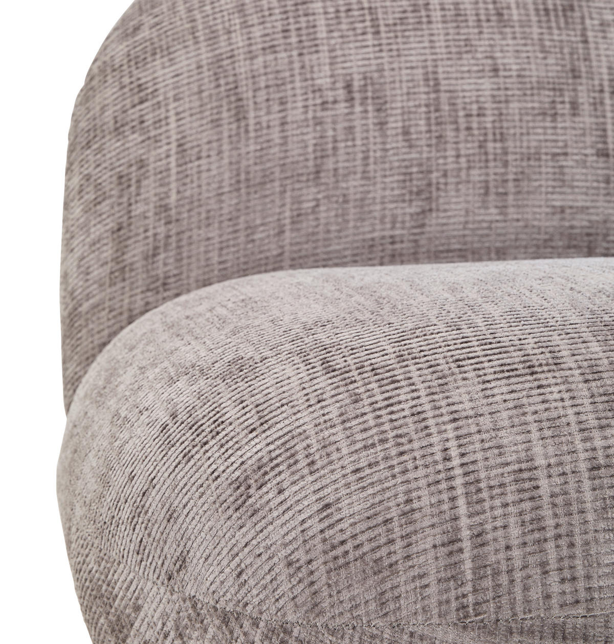 SESSEL in Cord Hellgrau  - Hellgrau/Schwarz, Trend, Textil/Metall (75/66/87cm) - P & B