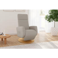 RELAXSESSEL in Textil Taupe  - Taupe/Eichefarben, KONVENTIONELL, Holz/Textil (71/110/82cm) - Sit & More