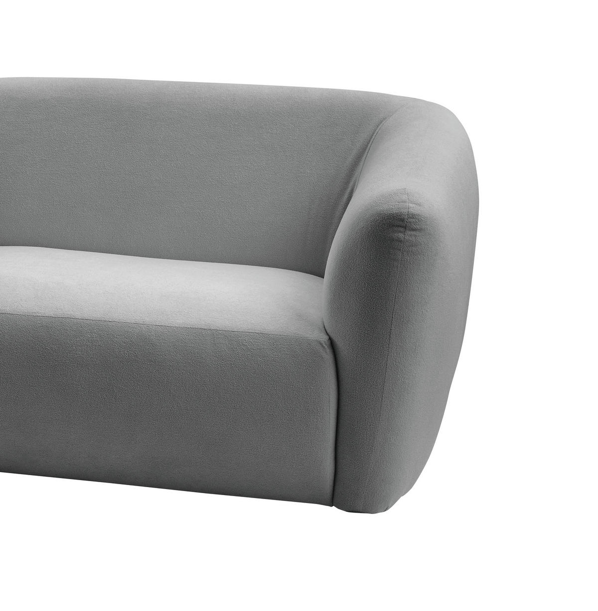 ECKSOFA in Mikrofaser Silberfarben  - Silberfarben/Schwarz, Modern, Kunststoff/Textil (182/276cm) - Livetastic