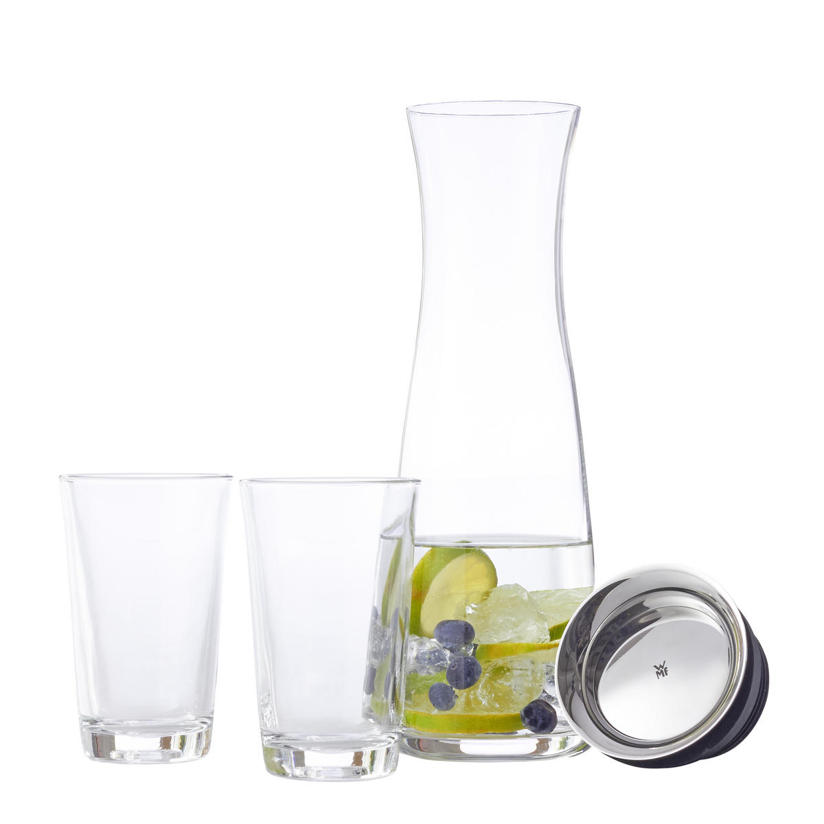 WASSERKARAFFE 1,0 L    - Klar/Schwarz, Basics, Glas/Kunststoff (1l) - WMF