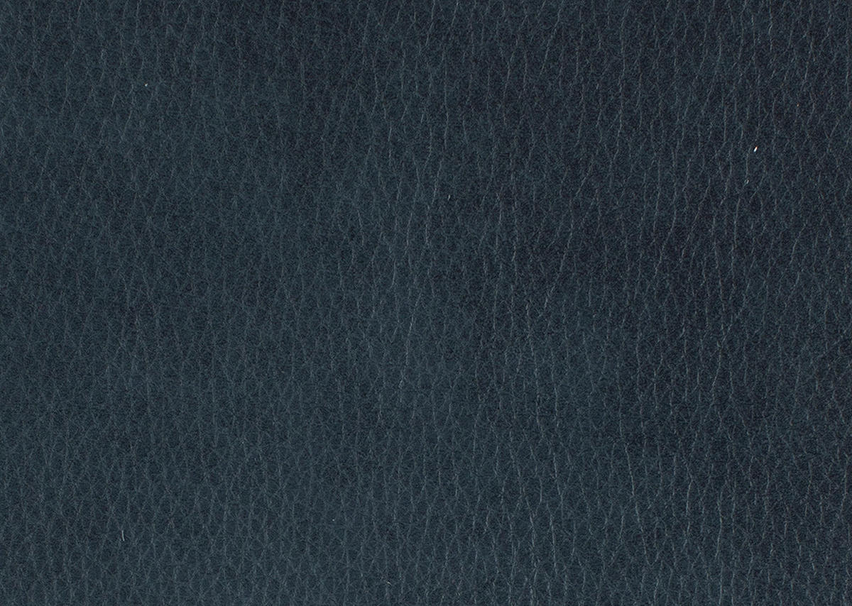 ECKSOFA in Echtleder Dunkelblau  - Bronzefarben/Dunkelblau, Design, Leder/Metall (298/298cm) - Chilliano
