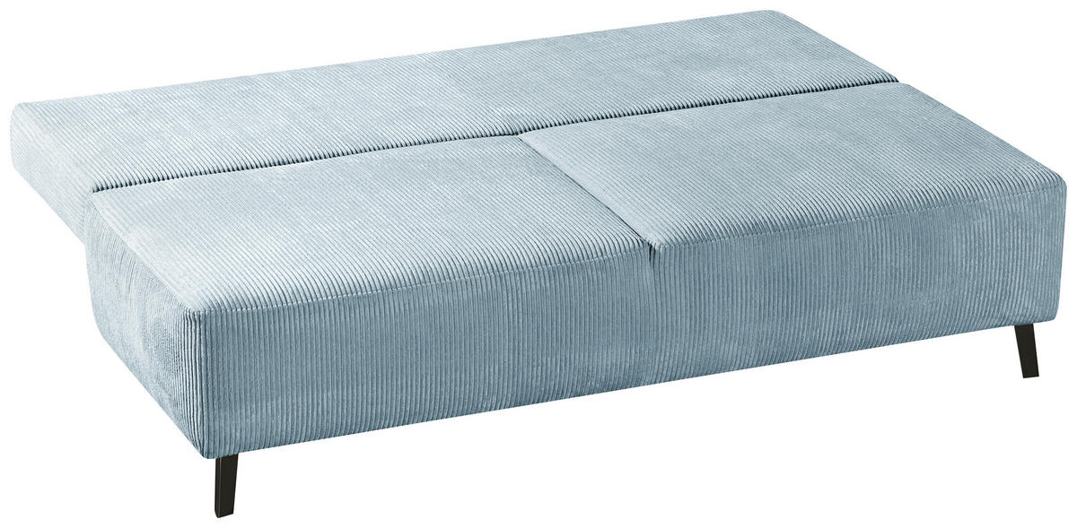 SCHLAFSOFA in Cord Türkis  - Türkis/Schwarz, MODERN, Textil/Metall (197/92/88cm) - Novel