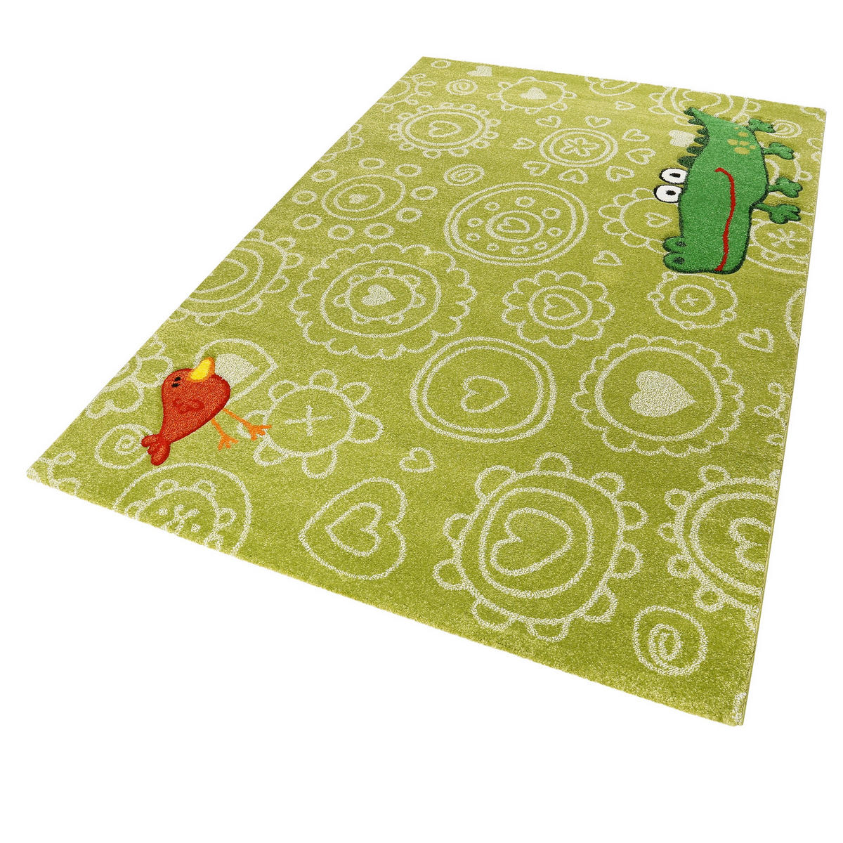 KINDERTEPPICH 80/150 cm Crocodile Tier  - Grün, Trend, Textil (80/150cm) - Sigikid