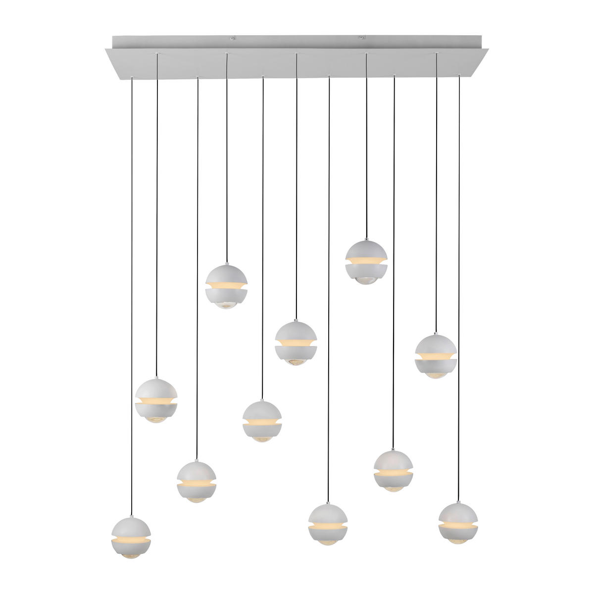 LED-PENDELLEUCHTE 114/30/220 cm  - Weiß, Design, Kunststoff/Metall (114/30/220cm) - Schöner Wohnen