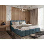 POLSTERBETT Lattenrost, Bettkasten Dunkelblau 180/200 cm  - Schwarz/Dunkelblau, KONVENTIONELL, Holz/Kunststoff (180/200cm) - Carryhome