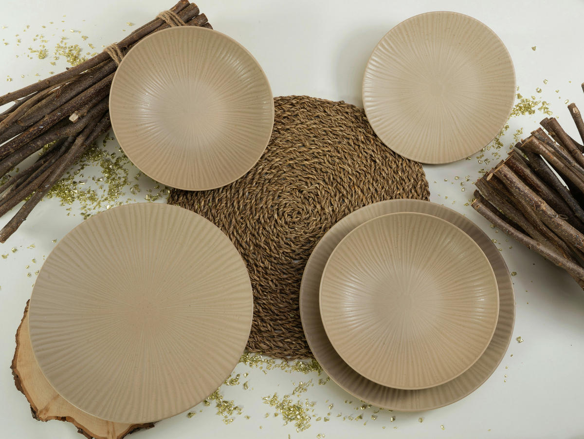 KOMBINOVANÝ SERVIS, 12-dielne, pórovina - piesková, Basics, keramika - Creatable
