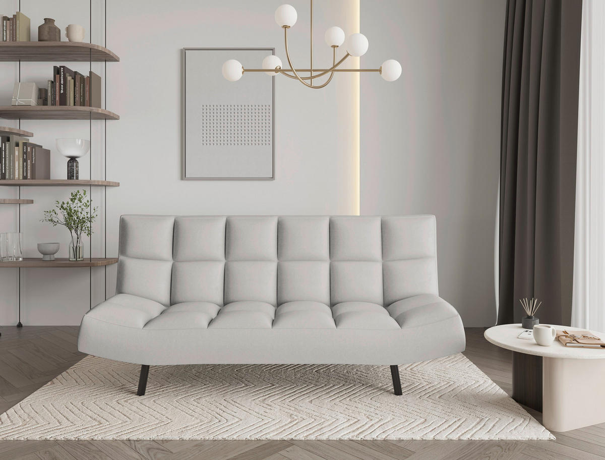 SCHLAFSOFA  in Mikrofaser Naturfarben  - Schwarz/Naturfarben, KONVENTIONELL, Holz/Textil (197/85/92cm) - Carryhome