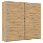 SCHWEBETÜRENSCHRANK  in Eiche Artisan  - Alufarben/Eiche Artisan, KONVENTIONELL, Holzwerkstoff/Metall (225/210/62cm) - Xora