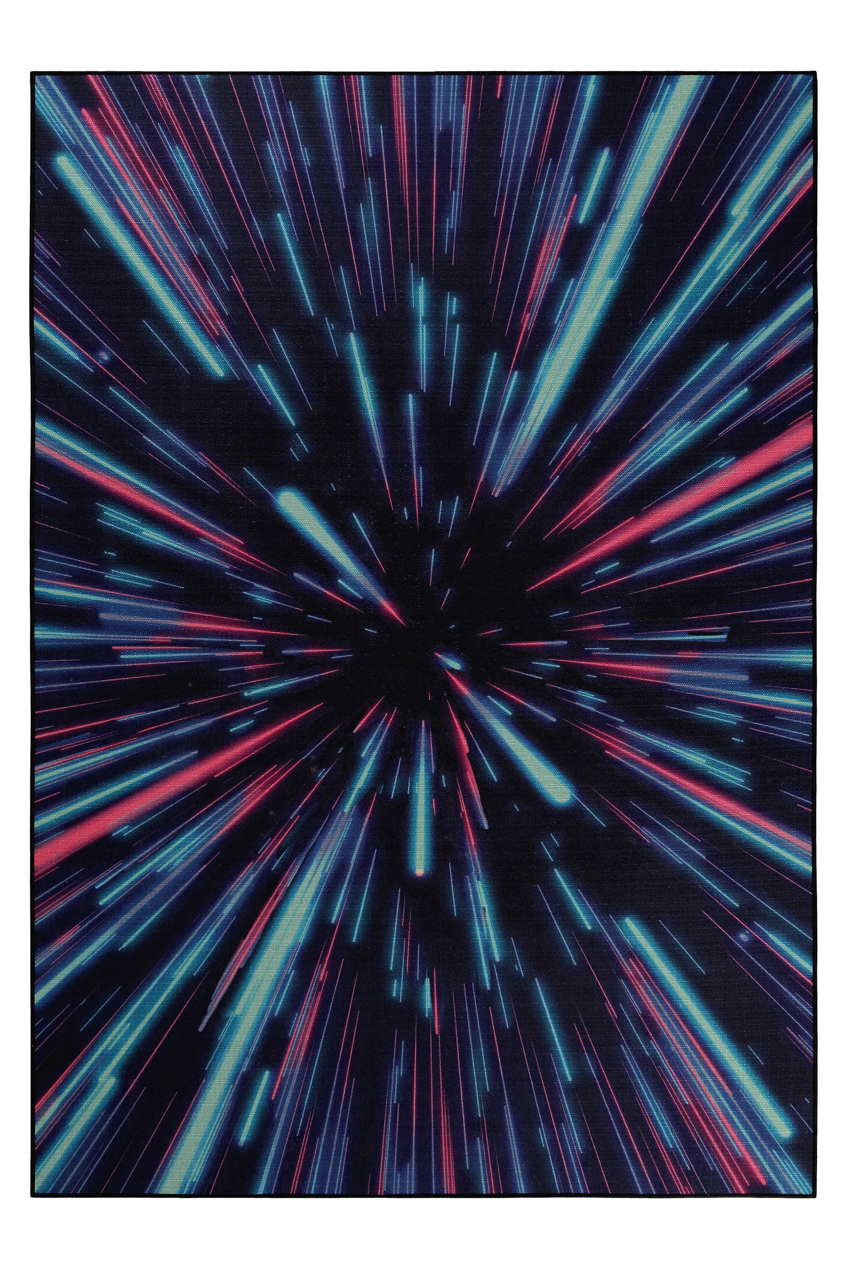FLACHWEBETEPPICH  Wohnzimmer 160/230 cm Neon Horizon Blau, Rot, Schwarz rechteckig  - Blau/Rot, Basics, Kunststoff/Textil (160/230cm) - WECON HOME
