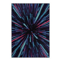 FLACHWEBETEPPICH  Wohnzimmer 160/230 cm Neon Horizon Blau, Rot, Schwarz rechteckig  - Blau/Rot, Basics, Kunststoff/Textil (160/230cm) - WECON HOME