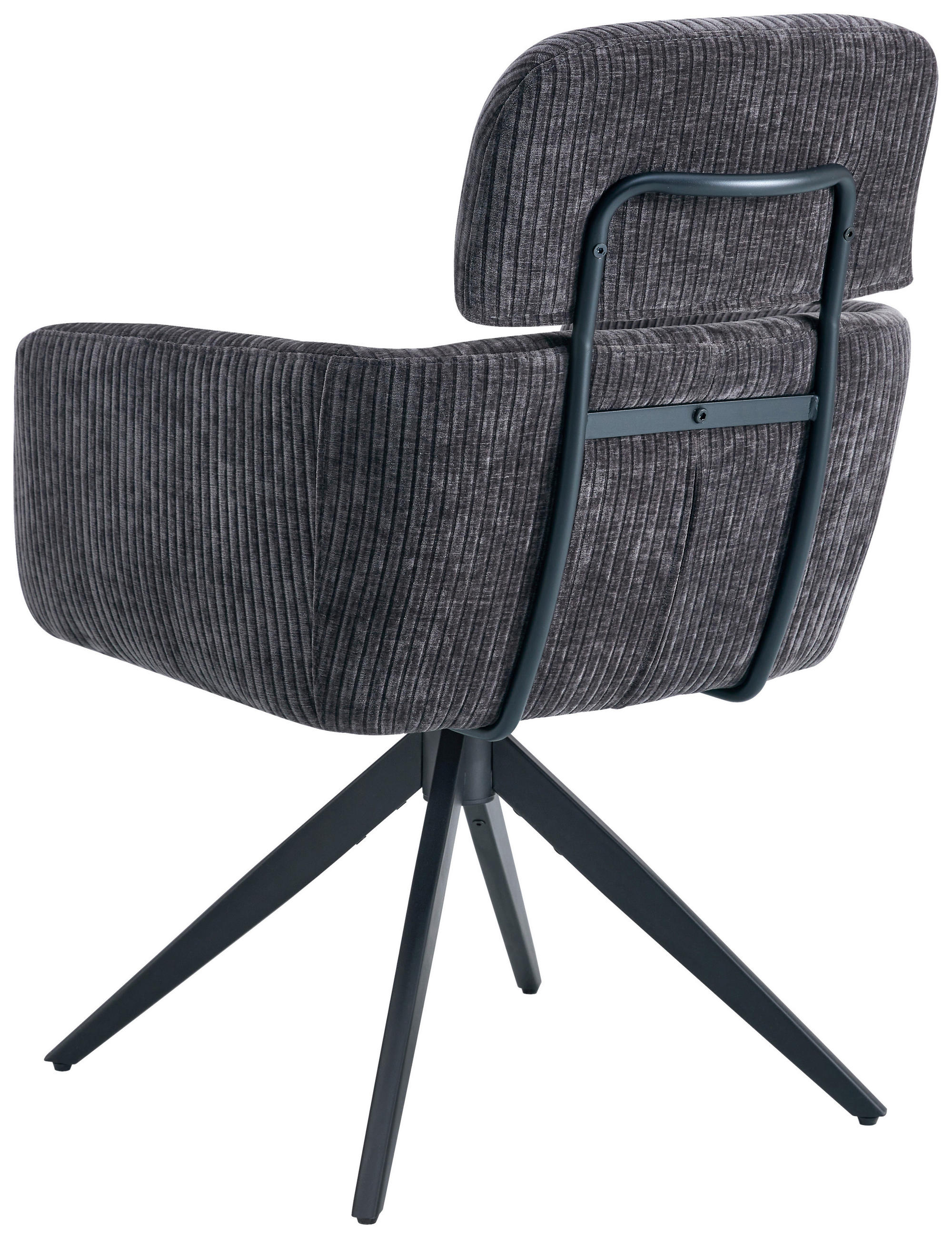 ARMLEHNSTUHL  in Eisen Cord  - Anthrazit/Naturfarben, KONVENTIONELL, Holz/Textil (60/87,5/68cm) - Livetastic